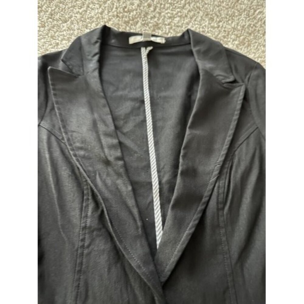 Papaya Basic Solid Black Roll Sleeve Single Butto… - image 3